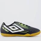 Chuteira Umbro Blast Futsal Preta e Verde