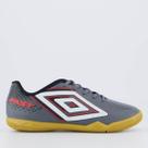 Chuteira Umbro Fast II Futsal Juvenil Cinza