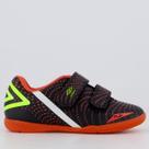 Chuteira Umbro Flip Futsal Kids Preta e Laranja