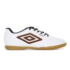 Chuteira Umbro Futsal Class Footballer Branco Preto e Laranja - Masculino