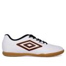 Chuteira Umbro Futsal Class Footballer Branco/Preto/Laranja