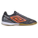 Chuteira Umbro Futsal Gravity Preto Grafite e Laranja - Masculino