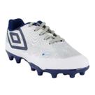 Chuteira Umbro Masculino Orbit Campo Branco Prata Marinho