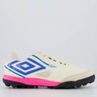 Chuteira Umbro Pro 5 Bump Club Society Branca e Rosa Chuteira Umbro Pro 5 Bump Club Society Branca e Rosa