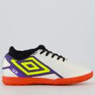 Chuteira Umbro Ux Futsal Juvenil Branca e Preta