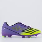 Chuteira Umbro Velocita Décimo Club Campo Roxa e Verde Chuteira Umbro Velocita Décimo Club Campo Roxa e Verde
