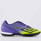 Chuteira Umbro Velocita Décimo Club Society Verde e Roxa Chuteira Umbro Velocita Décimo Club Society Verde e Roxa