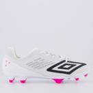Chuteira Umbro Velocita Décimo Premier Campo Branca e Rosa Chuteira Umbro Velocita Décimo Premier Campo Branca e Rosa