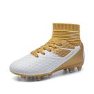 Chuteiras de Futebol DREAM PAIRS Cano Alto Dourado Branco Tamanho 4