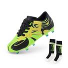 Chuteiras de Futebol Infantil DREAM PAIRS Verde Neon com Meias