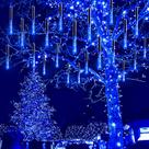 Chuva de meteoros azul String Lights Kwaiffeo de 16 tubos, 6 m ao ar livre