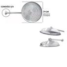 Chuveirão de Piscina 30cm Área de Lazer- Aluminio Polido- Ficone Reis