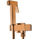 Chuveirinho Higiênico Quadrado Luxo Rose Gold em Aço Inox para Banheiro