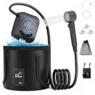 Chuveiro de acampamento portátil GOSCHE 8000mAh com balde de 20L