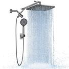 Chuveiro de Chuva Veken 11,8" com Ducha Manual, Chuveiro Manual de Alta Pressão com Múltiplos Modos de Jato, Combo Chuveiro de Chuva com Braço Extensor Metálico de 15", Chuveiro Duplo Destacável, Decoração para Banheiro, Cinza Grafite Chuveiro de Chuva Veken 11,8" com Ducha Manual, Chuveiro Manual de Alta Pressão com Múltiplos Modos de Jato, Combo Chuveiro de Chuva com Braço Extensor Metálico de 15", Chuveiro Duplo Destacável, Decoração para Banheiro, Cinza Grafite