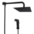 Chuveiro Ducha 20x20 Slim Black C/ Desviador E Chuveirinho