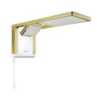 Chuveiro Ducha Acqua Duo Ultra Branco Matte Gold 7800W 220V Lorenzetti