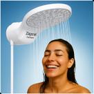 Chuveiro Ducha Eletronica Moderna 127 e 220v Zagonel Branca Potente Economica Grande Banho Quente Conforto Qualidade