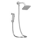 Chuveiro Ducha Flatt Quadrado Completo C/Desviador Solar Gás