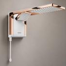 Chuveiro Ducha Lorenzetti Acqua Duo Branco Rose Gold Moderno