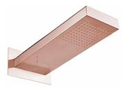 Chuveiro Ducha Luxo Retangular Inox Rose Gold 22x50cm.