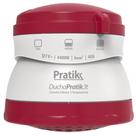 Chuveiro Ducha Pratik 3 Temperaturas, 4400W, Branco/Vinho