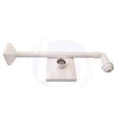Chuveiro Ducha Quadrada Articulada Plastico Branco de 4 Polegadas Area Externa Area Interna Piscina