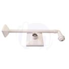 Chuveiro Ducha Quadrada Articulada Plastico Branco de 4 Polegadas Area Externa Area Interna Piscina