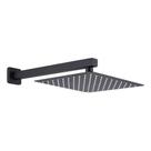 Chuveiro Ducha Quadrado 20x20 Metal Com Braço Preto Fosco