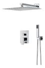 Chuveiro Ducha Quadrado Prata Misturador Com Bidê Luxo Cromado Moderno Monocomando Misturador Prateado Quente e Frio Registro Próprio