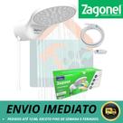 Chuveiro Elétrico Eletrônico 220V 7500w Branco Redondo Moment Zagonel