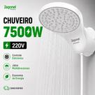 Chuveiro Elétrico Eletrônico 220V 7500w Branco Redondo Moment Zagonel