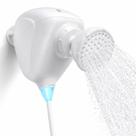 Chuveiro Eletronico com Led Move Branco Zagonel 127v ou 220v Jato Direcionavel Espaços Pequenos Potente