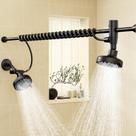 Chuveiro Huytrw com Duplo Ajuste, Barra Deslizante de 152 cm, Preto