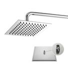Chuveiro Inox Ducha 20x20 Quadrado Cromado Piscina Area Externa Banheiro
