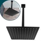 Chuveiro Inox Preto Fosco Ducha Quadrada 25x25 teto vertical Chuveiro Inox Preto Fosco Ducha Quadrada 25x25 teto vertical