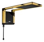 Chuveiro Lorenzetti Storm Preto - CR 220v 6800w - Dourado Brilho