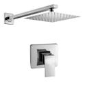 Chuveiro Metal Slim Parede Cromado Misturador Monocomando
