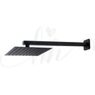 Chuveiro Quadrado Black Luxo Articulado Metal