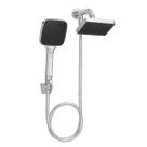 Chuveiro Retangular com Desviador Flex Moderno Diâmetro 15cm Bitola 1/2 DN15 Deca