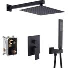 Chuveiro Slim Ducha Metal Preto Fosco Misturador Monocomando