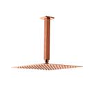 Chuveiro teto inox 304 Slim 30 cm + braço 25 cm Mundaú - Dourado rose