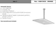 Chuveiro Teto Ret. 36x24 com Braco Rainsense Cr Roca Incepa