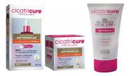 Cicatricure Porcelana Kit Completo Creme/Serum/Gel Antimarca