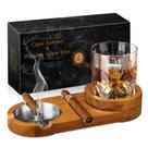 Cigar Ashtrays Monsiter QE Whisky Bandeja de vidro de madeira