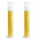 Cilindro graduado de plástico AKOLAFE, pacote com 2, 1000 mL, transparente