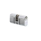 Cilindro miolo tambor para fechadura pado concept cromado 74mm (7,4cm) c/ parafuso