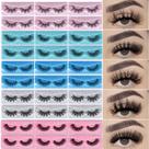 Cílios APCYUST Lashes Bulk 30 pares Faux Mink 5D 15-20mm