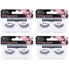 Cílios postiços Ardell Baby Wispies Black Natural Look, pacote com 4