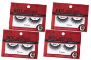 Cílios postiços Ardell Strip 8D Lashes 952, pacote com 4